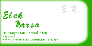 elek marso business card